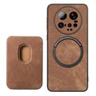 For Xiaomi 15 Ultra Retro Leather Card Bag Magnetic Phone Case(Brown) - 3
