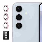 For Samsung Galaxy S24 FE 5G ENKAY AR Anti-reflection Individual Diamond Ring Camera Lens Glass Full Film(Pink) - 1