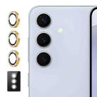 For Samsung Galaxy S24 FE 5G ENKAY AR Anti-reflection Individual Diamond Ring Camera Lens Glass Full Film(Golden) - 1