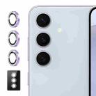 For Samsung Galaxy S24 FE 5G ENKAY AR Anti-reflection Individual Diamond Ring Camera Lens Glass Full Film(Light Purple) - 1