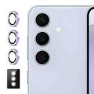 For Samsung Galaxy S23 FE 5G ENKAY AR Anti-reflection Individual Diamond Ring Camera Lens Glass Full Film(Light Purple) - 1