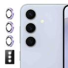 For Samsung Galaxy A25 ENKAY AR Anti-reflection Individual Diamond Ring Camera Lens Glass Full Film(Light Purple) - 1