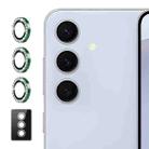 For Samsung Galaxy A14 / A24 / A34 ENKAY AR Anti-reflection Individual Diamond Ring Camera Lens Glass Full Film(Deep Green) - 1