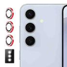 For Samsung Galaxy A15 ENKAY AR Anti-reflection Individual Diamond Ring Camera Lens Glass Full Film(Red) - 1