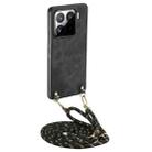 For Xiaomi 15 Vintage Leather PC Back Cover Phone Case with Crossbody Strap(Black) - 1