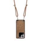 For Xiaomi Redmi Note 13 Pro 4G Vintage Leather PC Back Cover Phone Case with Crossbody Strap(Brown) - 3