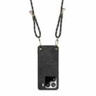 For Xiaomi Redmi Note 13 Pro 5G Vintage Leather PC Back Cover Phone Case with Crossbody Strap(Black) - 3