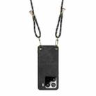 For Xiaomi Redmi Note 12S Vintage Leather PC Back Cover Phone Case with Crossbody Strap(Black) - 3