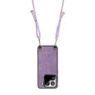For Xiaomi 12T Vintage Leather PC Back Cover Phone Case with Crossbody Strap(Purple) - 3