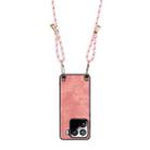 For Xiaomi 12 Vintage Leather PC Back Cover Phone Case with Crossbody Strap(Pink) - 3