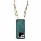 For Xiaomi Mi 10T Pro Vintage Leather PC Back Cover Phone Case with Crossbody Strap(Green) - 3