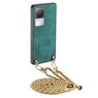 For Xiaomi Redmi K50 / K50 Pro Vintage Leather PC Back Cover Phone Case with Crossbody Strap(Green) - 1