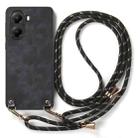 For Redmi Turbo 4 Vintage Leather PC Back Cover Phone Case with Crossbody Strap(Black) - 2