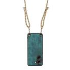 For Redmi Turbo 4 Vintage Leather PC Back Cover Phone Case with Crossbody Strap(Green) - 3
