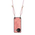For Redmi K80 / Poco F7 Pro Vintage Leather PC Back Cover Phone Case with Crossbody Strap(Pink) - 3