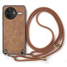 For Redmi K80 Pro / Poco F7 Ultra Vintage Leather PC Back Cover Phone Case with Crossbody Strap(Brown) - 2