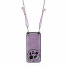 For Xiaomi 15 Ultra Vintage Leather PC Back Cover Phone Case with Crossbody Strap(Purple) - 3