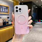For iPhone 13 Pro Max Gradient Transparent PC MagSafe Phone Case(Gradient Pink) - 1