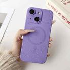 For iPhone 15 Plus Starry Sky TPU Shockproof MagSafe Phone Case(Purple) - 1