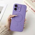 For iPhone 16 Starry Sky TPU Shockproof MagSafe Phone Case(Purple) - 1