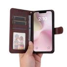 For iPhone 16e ENKAY Card Wallet Calf Texture Leather Phone Case with Screen Film(Black) - 3