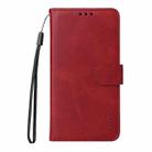 For iPhone SE 2025 ENKAY Card Wallet Calf Texture Leather Phone Case with Screen Film(Red) - 2