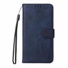 For iPhone SE 2025 ENKAY Card Wallet Calf Texture Leather Phone Case with Screen Film(Blue) - 2