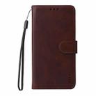 For iPhone SE 2025 ENKAY Card Wallet Calf Texture Leather Phone Case with Screen Film(Brown) - 2