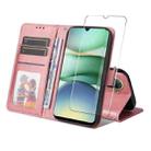 For Redmi A5 171.7mm ENKAY Card Wallet Calf Texture Leather Phone Case with Screen Film(Pink) - 1