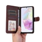 For Samsung Galaxy A36 / A56 ENKAY Card Wallet Calf Texture Leather Phone Case with Screen Film(Brown) - 3