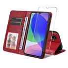 For Samsung Galaxy F16 / M16 ENKAY Card Wallet Calf Texture Leather Phone Case with Screen Film(Red) - 1