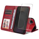 For Samsung Galaxy S25 FE 5G ENKAY Card Wallet Calf Texture Leather Phone Case with Screen Film(Red) - 1