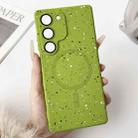 For Samsung Galaxy S21+5G Starry Sky TPU Shockproof MagSafe Phone Case(Green) - 1