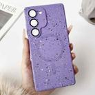 For Samsung Galaxy S22 5G Starry Sky TPU Shockproof MagSafe Phone Case(Purple) - 1