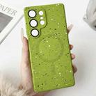 For Samsung Galaxy S22 Ultra 5G Starry Sky TPU Shockproof MagSafe Phone Case(Green) - 1