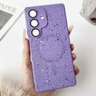 For Samsung Galaxy S24 5G Starry Sky TPU Shockproof MagSafe Phone Case(Purple) - 1