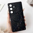 For Samsung Galaxy S25 5G Starry Sky TPU Shockproof MagSafe Phone Case(Black) - 1
