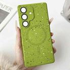 For Samsung Galaxy S25 5G Starry Sky TPU Shockproof MagSafe Phone Case(Green) - 1