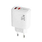 PD31 5V-20V 30W USB-C / Type-C + USB-A Multi Protocol Compatible Charger, EU Plug(White) - 1