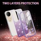 For vivo S20 Gradient Glitter Flower All-inclusive Phone Case(Purple) - 2