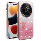 For vivo Y300 Pro Gradient Glitter Flower All-inclusive Phone Case(Pink) - 1