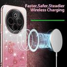 For vivo Y300 Pro Gradient Glitter Flower All-inclusive Phone Case(Pink) - 3