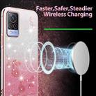 For vivo S9 Gradient Glitter Flower All-inclusive Phone Case(Pink) - 3