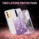 For vivo S12 Gradient Glitter Flower All-inclusive Phone Case(Purple) - 2
