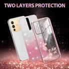 For vivo S12 Gradient Glitter Flower All-inclusive Phone Case(Pink) - 2