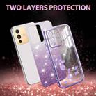 For vivo S12 Pro Gradient Glitter Flower All-inclusive Phone Case(Purple) - 2