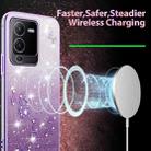 For vivo S15 Gradient Glitter Flower All-inclusive Phone Case(Purple) - 3