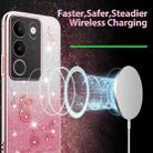 For vivo S15e Gradient Glitter Flower All-inclusive Phone Case(Pink) - 3