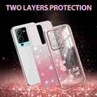 For vivo S15 Pro Gradient Glitter Flower All-inclusive Phone Case(Pink) - 2