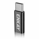 ENKAY ENK-AT120 Aluminium Alloy 8 Pin to Type-C Data Transfer & Charging Adapter(Black) - 1